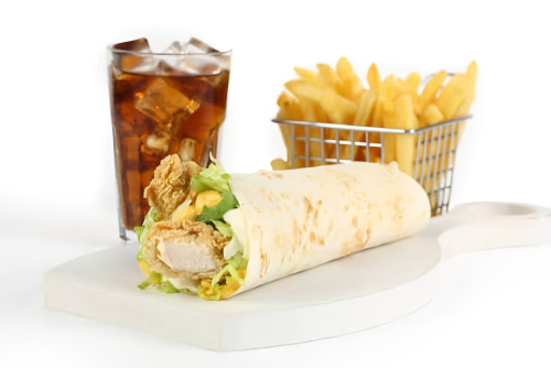 Nuggets Tortilla+Hasábburgonya+Coca cola(Ebéd)